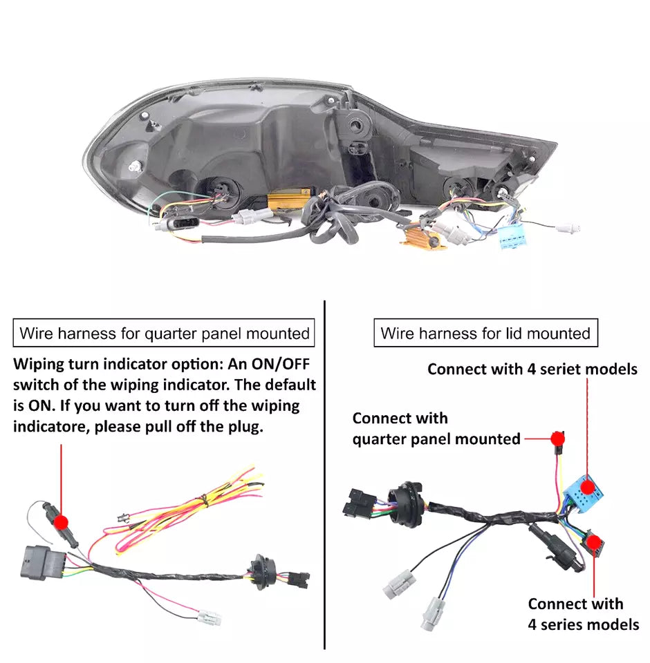 2X SMOKED LED TAIL LIGHTS LAMPS FOR BMW 4 SERIES & M4 F82 F83 F32 F33 F36 14-20
